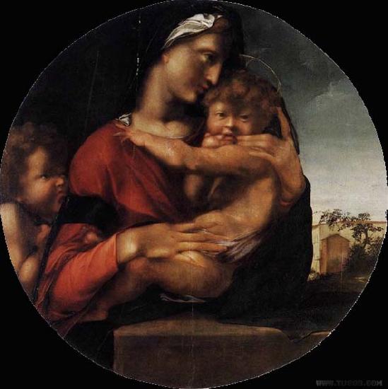 BERRUGUETE, Alonso Madonna and Child with the Young St John oil painting image